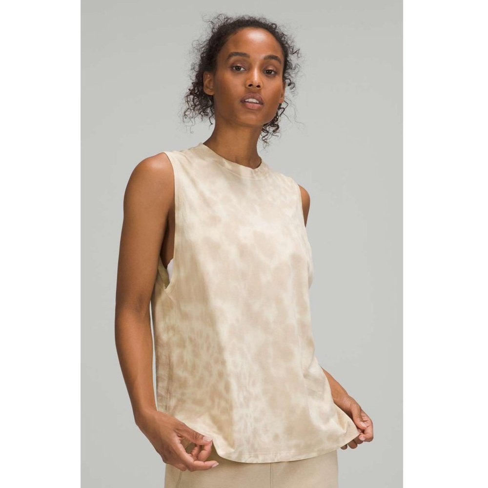 Lululemon Athletica All Yours Tank Marmoleado Lemon Chiffon Tie Dye Muscle Tee